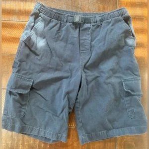 Boys HUSKY (14H-16H) cargo hiking shorts Lands' End Navy (C4)